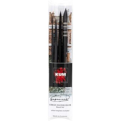 KUM Juego de Pinceles artísticos «Urban Watercolor», de 4 Piezas KUM Juego de Pinceles artísticos «Urban Watercolor», de 4 Piezas