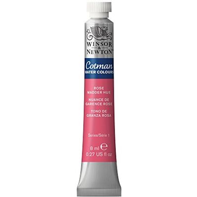 Winsor & Newton Pintura de acuarela Cotman, tubo de 8 ml, tono, 8 ml, granza rosa alizarin 1 Winsor & Newton Pintura de acuarela Cotman, tubo de 8 ml, tono, 8 ml, granza rosa alizarin 1