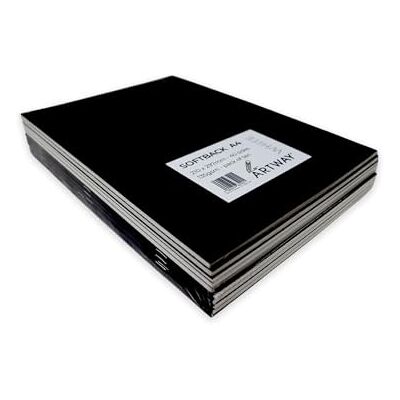 ARTWAY Cuaderno de bocetos con tapa blanda, tamaño A4, papel de cartucho de 135 g/m², 20 páginas/40 caras, paquete de diez ARTWAY Cuaderno de bocetos con tapa blanda, tamaño A4, papel de cartucho de 135 g/m², 20 páginas/40 caras, paquete de diez