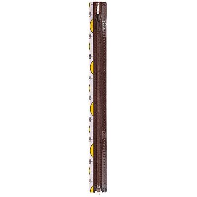 OPTI Cremallera, 100% poliéster, 00881 marrón, 55 cm OPTI Cremallera, 100% poliéster, 00881 marrón, 55 cm