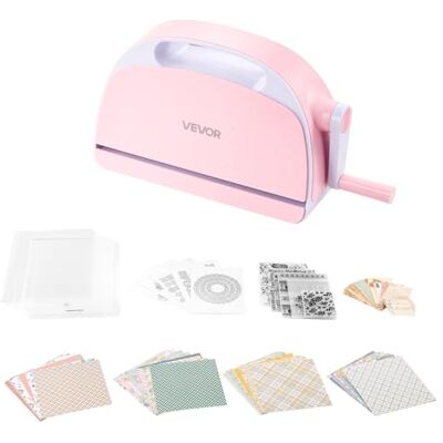 VEVOR Máquina Estampadora y Troqueladora, Apertura de 229 mm, Kit Completo de Troquelado y Estampado, con Papeles Decorativos Plantillas de Troqueles Placas de Corte, para Scrapbooking Manualidades VEVOR Máquina Estampadora y Troqueladora, Apertura de 229 mm, Kit Completo de Troquelado y Estampado, con Papeles Decorativos Plantillas de Troqueles Placas de Corte, para Scrapbooking Manualidades