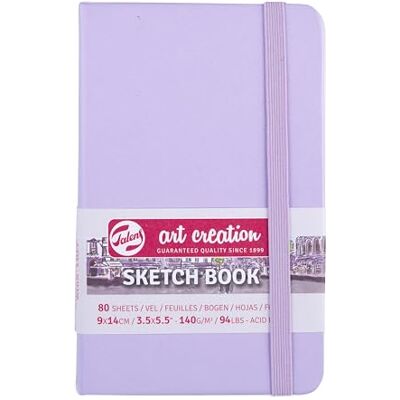 ART Cuaderno de bocetos (80 hojas, 9 x 14 cm), color violeta pastel ART Cuaderno de bocetos (80 hojas, 9 x 14 cm), color violeta pastel