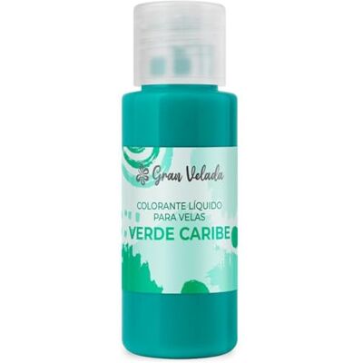 GRAN VELADA Colorante Líquido para Velas Verde Caribe 250 ml Listo para Usar Pigmento de Calidad Versátil en Diseños GRAN VELADA Colorante Líquido para Velas Verde Caribe 250 ml Listo para Usar Pigmento de Calidad Versátil en Diseños