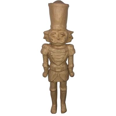 décopatch Un support en papier brun mâché 3,5x6,5x22 cm, Bonhomme Casse-noisette décopatch Un support en papier brun mâché 3,5x6,5x22 cm, Bonhomme Casse-noisette