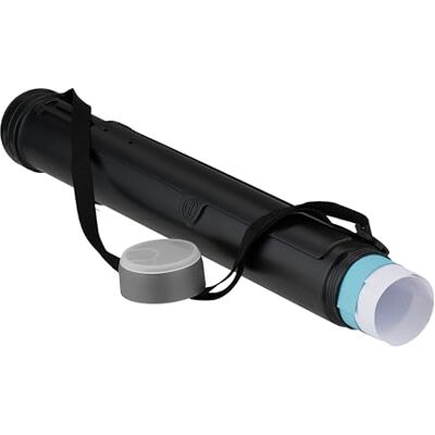 Relaxdays Rollo Extensible para pósteres, 50-108 cm, Ø 8,5 cm, Transporte de Carteles, Negro/Gris Relaxdays Rollo Extensible para pósteres, 50-108 cm, Ø 8,5 cm, Transporte de Carteles, Negro/Gris