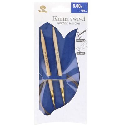 Tulip Knina Agujas Circulares Swivel 100cm 6.00mm 1 Unidad Tulip Knina Agujas Circulares Swivel 100cm 6.00mm 1 Unidad