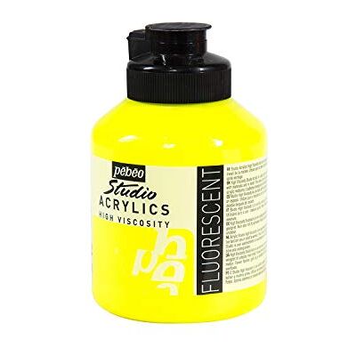 PEBEO Pébéo Acrílico Fine Studio Pintura Acrílica, 500 ml, Amarillo (Jaune Fluorescent) PEBEO Pébéo Acrílico Fine Studio Pintura Acrílica, 500 ml, Amarillo (Jaune Fluorescent)