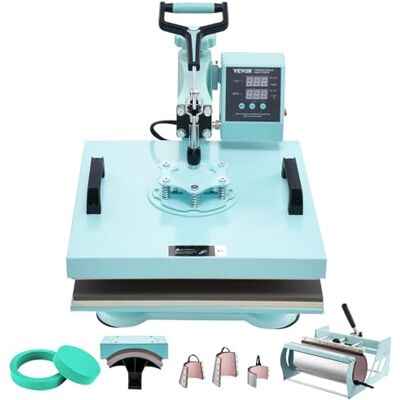 VEVOR -Máquina de prensado por calor,15 x 15 pulgadas, 8 en 1,con prensa de vaso de 6 a 30 oz,prensado de camisetas con giro de 360°,control digital preciso,para camisetas,tazas,sombreros y platos, VEVOR -Máquina de prensado por calor,15 x 15 pulgadas, 8 en 1,con prensa de vaso de 6 a 30 oz,prensado de camisetas con giro de 360°,control digital preciso,para camisetas,tazas,sombreros y platos,