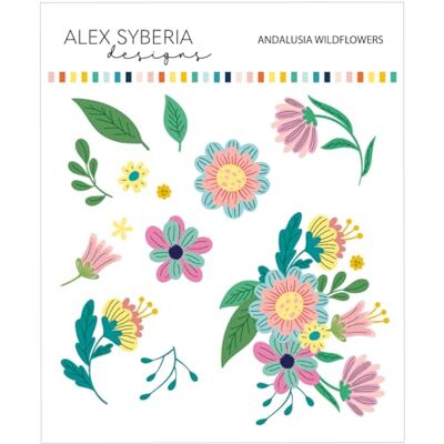 Alex Syberia Designs Andalusia Wildflowers Juego de troqueles, color blanco Alex Syberia Designs Andalusia Wildflowers Juego de troqueles, color blanco