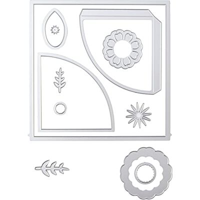 Sizzix Thinlits Troquel de papel bolsillo y flores de Eileen Hull 12 unidades Sizzix Thinlits Troquel de papel bolsillo y flores de Eileen Hull 12 unidades