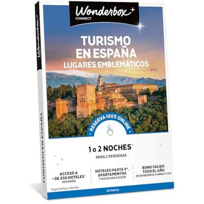 WONDERBOX – Cofre Regalo Turismo en España De 1 a 2 Noches para 2 Personas Escapada para Parejas Regalar experiencias Hoteles en Las Zonas españolas más emblemáticas WONDERBOX – Cofre Regalo Turismo en España De 1 a 2 Noches para 2 Personas Escapada para Parejas Regalar experiencias Hoteles en Las Zonas españolas más emblemáticas