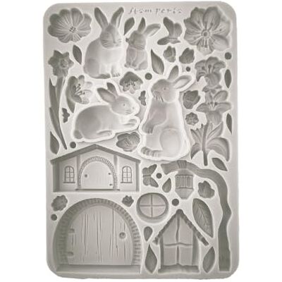 Molde de Silicona Stamperia Conejo y Flores - Herramienta de Manualidades A5 Molde de Silicona Stamperia Conejo y Flores - Herramienta de Manualidades A5