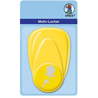 Ursus – Perforadora con Palanca Grande, Rosa, Amarillo, diseño Troquelado Aprox. 38,1 mm, de plástico con Estampado de Metal, Adecuada para gramajes de 160 220 g/m² Ursus – Perforadora con Palanca Grande, Rosa, Amarillo, diseño Troquelado Aprox. 38,1 mm, de plástico con Estampado de Metal, Adecuada para gramajes de 160 220 g/m²