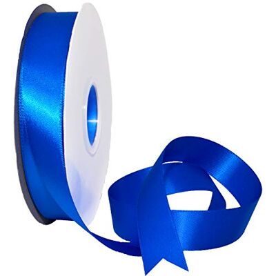 Morex Cinta de raso de doble cara, 7/8"x 50 yardas, azul eléctrico Morex Cinta de raso de doble cara, 7/8"x 50 yardas, azul eléctrico
