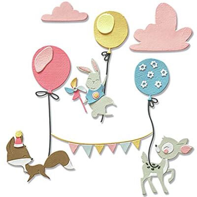 Sizzix Juego de troqueles Thinlits (10 unidades), diseño de Woodland Celebration por Olivia Rose Sizzix Juego de troqueles Thinlits (10 unidades), diseño de Woodland Celebration por Olivia Rose