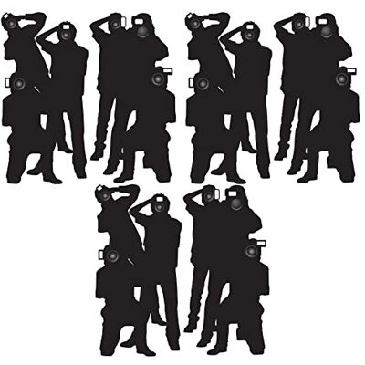 Beistle Telón de Fondo para Fotos (6 Unidades), diseño de Paparazzi, Color Negro Beistle Telón de Fondo para Fotos (6 Unidades), diseño de Paparazzi, Color Negro