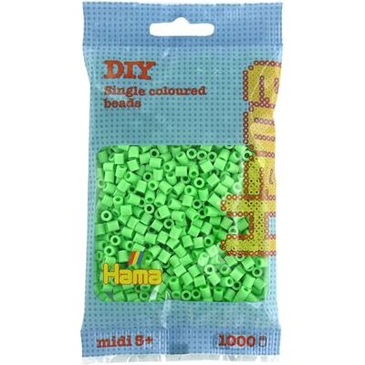 Hama Bolsa de perlas Aprox. 1000 cuentas midi fusibles para manualidades y mosaicos Perlas de fusión para niños creativos 5+ Juego de arte y decoración Pastel green Hama Bolsa de perlas Aprox. 1000 cuentas midi fusibles para manualidades y mosaicos Perlas de fusión para niños creativos 5+ Juego de arte y decoración Pastel green