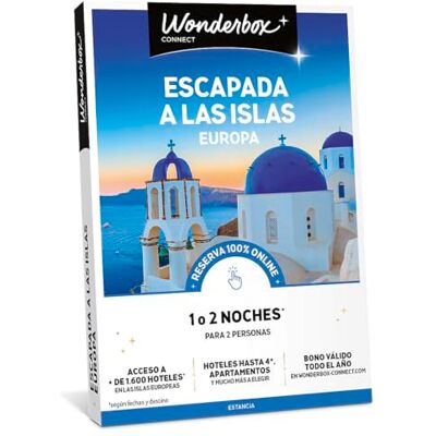 WONDERBOX – Cofre Regalo Escapada a Las Islas: Europa De 1 a 2 Noches para 2 Personas Escapada para Parejas Regalar experiencias Hoteles en Las Islas Europeas más emblemáticas WONDERBOX – Cofre Regalo Escapada a Las Islas: Europa De 1 a 2 Noches para 2 Personas Escapada para Parejas Regalar experiencias Hoteles en Las Islas Europeas más emblemáticas