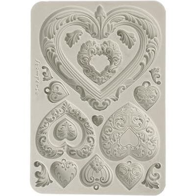 Stamperia Silicon Mould A5 for Scrapbooking, Bullet Journals and More, Non-Stick, Suitable for Air-Dry Clay, Resin and More, Perfect for Crafts and Gifting (Favourites Refresh, Hearts) Stamperia Silicon Mould A5 for Scrapbooking, Bullet Journals and More, Non-Stick, Suitable for Air-Dry Clay, Resin and More, Perfect for Crafts and Gifting (Favourites Refresh, Hearts)
