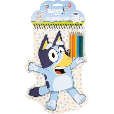 Totum Bluey Bloc de pintura con lápices de colores y pegatinas 20 imágenes para colorear, 6 lápices de colores y aprox. 50 pegatinas – Kit de pintura para niños a partir de 3 años – ideal Totum Bluey Bloc de pintura con lápices de colores y pegatinas 20 imágenes para colorear, 6 lápices de colores y aprox. 50 pegatinas – Kit de pintura para niños a partir de 3 años – ideal