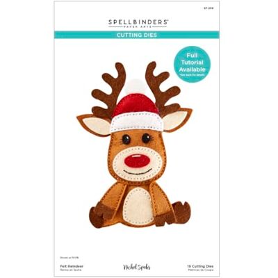Spellbinders Troqueles grabados con renos de The Felt Stitch & Create Collection de Nicole Spohr, metal, uno Spellbinders Troqueles grabados con renos de The Felt Stitch & Create Collection de Nicole Spohr, metal, uno