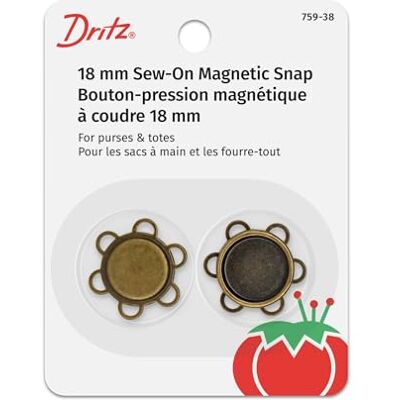 Dritz Flores Coser magnético Snap-Antique latón, Otros, Multicolor Dritz Flores Coser magnético Snap-Antique latón, Otros, Multicolor