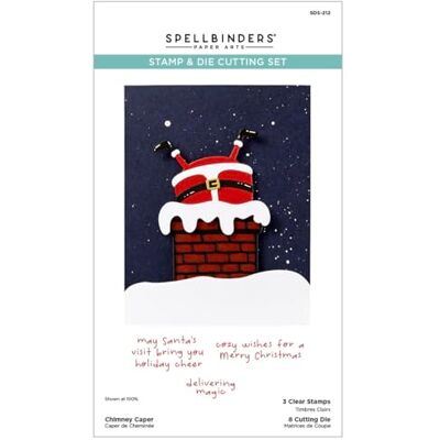 Spellbinders Juego de sellos y troqueles transparentes de The Merry Mischief Collection Spellbinders Juego de sellos y troqueles transparentes de The Merry Mischief Collection