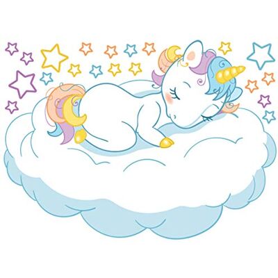 Ambiance Sticker Pegatinas de unicornio en la nube Ambiance Sticker Pegatinas de unicornio en la nube