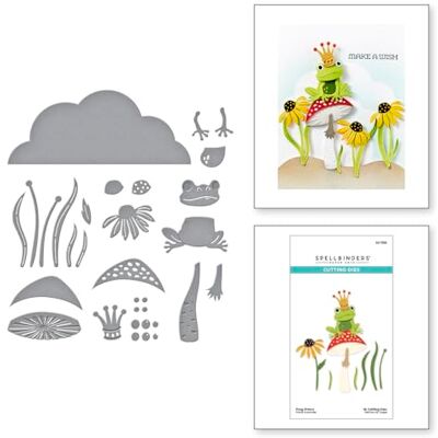 Spellbinders Troqueles grabados de príncipe rana de la colección Jump for Joy Spellbinders Troqueles grabados de príncipe rana de la colección Jump for Joy
