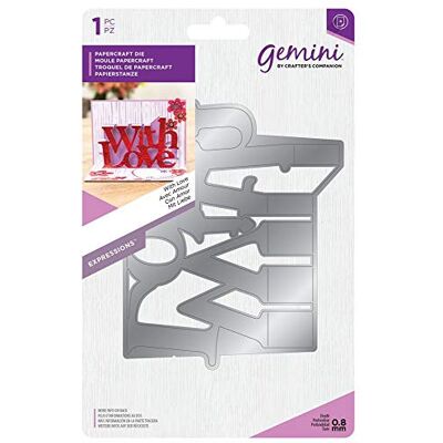 Crafter's Companion Gemini Troquel Expresiones Estallar Hacia Fuera Con Amor-With Love, One Colour, Un tamaño Crafter's Companion Gemini Troquel Expresiones Estallar Hacia Fuera Con Amor-With Love, One Colour, Un tamaño
