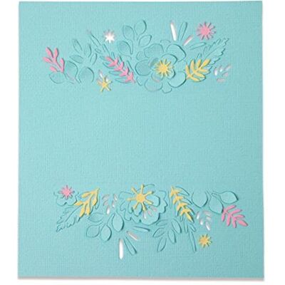 Sizzix Juego de troqueles Thinlits, paquete de 4 bordes florales de Olivia Rose Sizzix Juego de troqueles Thinlits, paquete de 4 bordes florales de Olivia Rose