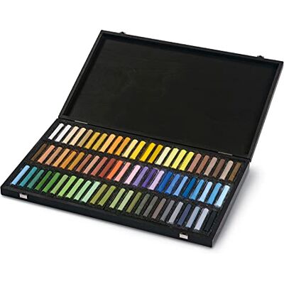 Honsell Blockx Juego de 72 tizas pastel para artistas, en estuche de madera, hecho a mano con pigmentos puros, colores brillantes con alta opacidad, multicolor Honsell Blockx Juego de 72 tizas pastel para artistas, en estuche de madera, hecho a mano con pigmentos puros, colores brillantes con alta opacidad, multicolor