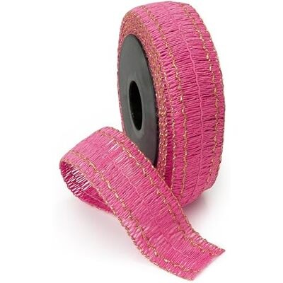 Mopec Cinta Red Rosa con Hilo Dorado 50mmx20m Mopec Cinta Red Rosa con Hilo Dorado 50mmx20m