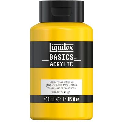 Liquitex Basic Acrylic Tubo de Pintura Acrílica, 400 ML, Amarillo (Tono Amarillo De Cadmio Medio Nuevo) Liquitex Basic Acrylic Tubo de Pintura Acrílica, 400 ML, Amarillo (Tono Amarillo De Cadmio Medio Nuevo)