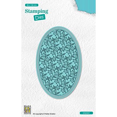 Nellie's Choice Troquel con Embossing-Flores Stamping Die-8,6 x 13,6 cm Óvalo-para Tarjetas, Navidad, Scrapbooking, Manualidades, DIY, Azul, 86x136mm Nellie's Choice Troquel con Embossing-Flores Stamping Die-8,6 x 13,6 cm Óvalo-para Tarjetas, Navidad, Scrapbooking, Manualidades, DIY, Azul, 86x136mm