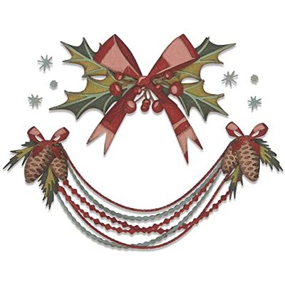 Sizzix Set de Troqueles Thinlits 10 pzas Decoraciones Navideñas, Deck The Halls, Colorize by Tim Holtz, Multicolor, talla única Sizzix Set de Troqueles Thinlits 10 pzas Decoraciones Navideñas, Deck The Halls, Colorize by Tim Holtz, Multicolor, talla única