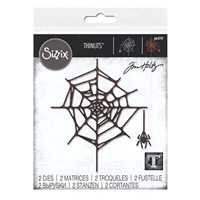 Sizzix Set de Troqueles Thinlits 2 pzas Telaraña de Tim Holtz, Talla única Sizzix Set de Troqueles Thinlits 2 pzas Telaraña de Tim Holtz, Talla única