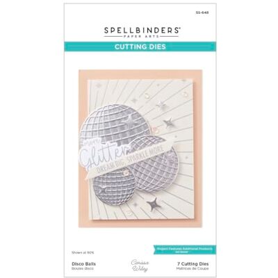 Spellbinders Troqueles grabados de bolas de discoteca de la colección Shine Bright de Carissa Wiley Spellbinders Troqueles grabados de bolas de discoteca de la colección Shine Bright de Carissa Wiley