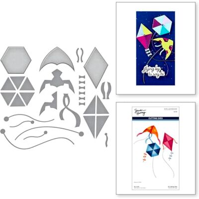 Spellbinders Troqueles grabados Fly a Kite de la colección The Limit de Simon Hurley Spellbinders Troqueles grabados Fly a Kite de la colección The Limit de Simon Hurley
