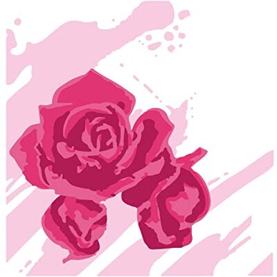 Plantilla de rosas en acuarela de varias capas - stencil Plantilla de rosas en acuarela de varias capas - stencil