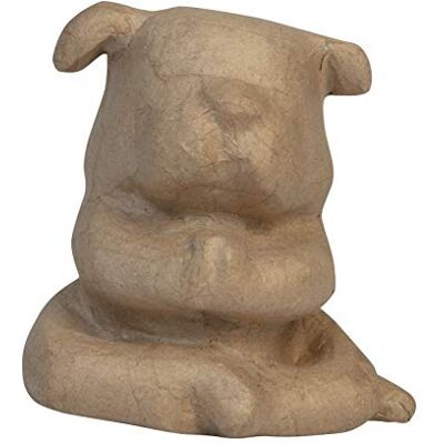 décopatch Clairefontaine ES Un support en papier brun mâché 13,5x10,5x13,5 cm, Bulldog yoga décopatch Clairefontaine ES Un support en papier brun mâché 13,5x10,5x13,5 cm, Bulldog yoga