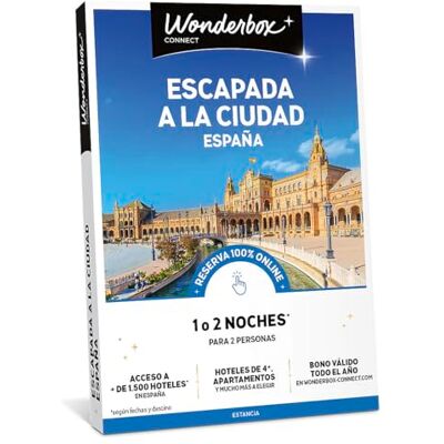 WONDERBOX – Cofre Regalo Escapada en la Ciudad: España De 1 a 2 Noches para 2 Personas Escapada para Parejas Regalar experiencias Hoteles en centros urbanos para Descubrir la Cultura española WONDERBOX – Cofre Regalo Escapada en la Ciudad: España De 1 a 2 Noches para 2 Personas Escapada para Parejas Regalar experiencias Hoteles en centros urbanos para Descubrir la Cultura española