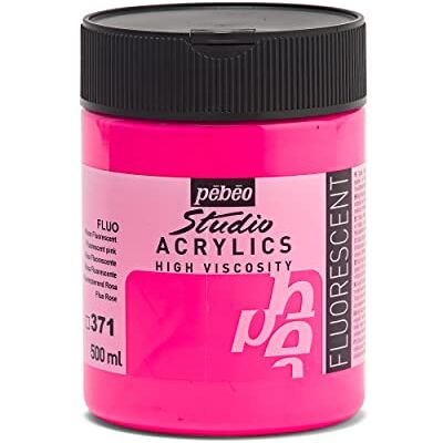 PEBEO Pébéo Acrílico Fine Studio Pintura Acrílica, 500 ml, Rosa (Rosa Neón) PEBEO Pébéo Acrílico Fine Studio Pintura Acrílica, 500 ml, Rosa (Rosa Neón)