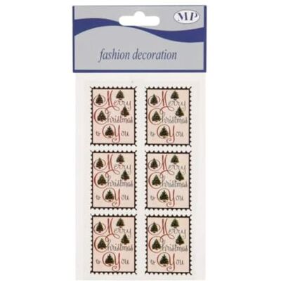 DEL GIUDICE CASALINGHI S.R.L. (DGC) Pegatinas Merry XMAS 4,5 x 3,5 cm, 6 unidades T137 DEL GIUDICE CASALINGHI S.R.L. (DGC) Pegatinas Merry XMAS 4,5 x 3,5 cm, 6 unidades T137
