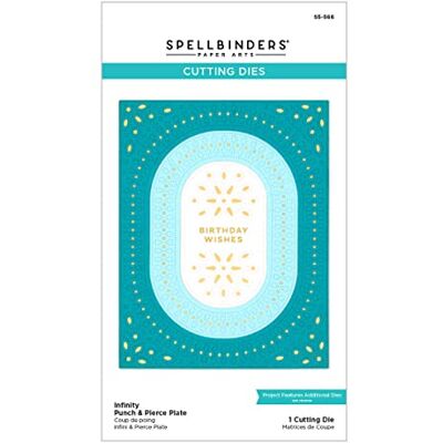Spellbinders Infinity Punch & Pierce Plate Troqueles grabados de The Stylish Ovals Collection, metal, ONE Spellbinders Infinity Punch & Pierce Plate Troqueles grabados de The Stylish Ovals Collection, metal, ONE