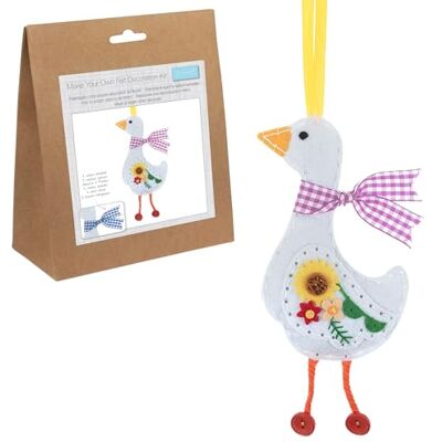 Trimits Kit de decoración de fieltro Pato de primavera (7,5 x 16,5 cm) con formas de fieltro precortadas, relleno, hilo, lentejuelas, cuentas, agujas, cinta e instrucciones Trimits Kit de decoración de fieltro Pato de primavera (7,5 x 16,5 cm) con formas de fieltro precortadas, relleno, hilo, lentejuelas, cuentas, agujas, cinta e instrucciones