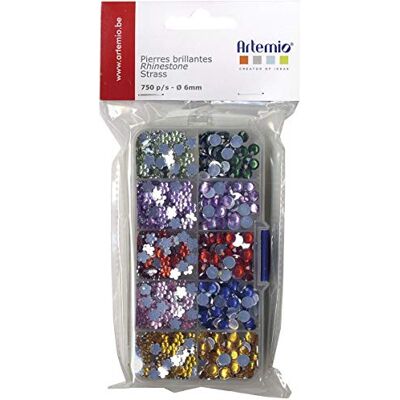 Artemio – Plástico, Adhesivo Rhinestones 7 – Círculos de 300/450 Flowers-Assorted Colores Artemio – Plástico, Adhesivo Rhinestones 7 – Círculos de 300/450 Flowers-Assorted Colores