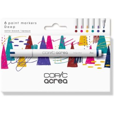 COPIC acrea Set "Deep", juego de 6 rotuladores con tinta a base de agua y pigmentos, ancho de trazo 0,8-1,2 mm COPIC acrea Set "Deep", juego de 6 rotuladores con tinta a base de agua y pigmentos, ancho de trazo 0,8-1,2 mm