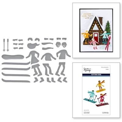 Spellbinders Hit The Slopes Troqueles grabados de la colección Ski-Son's Greetings de Simon Hurley Spellbinders Hit The Slopes Troqueles grabados de la colección Ski-Son's Greetings de Simon Hurley