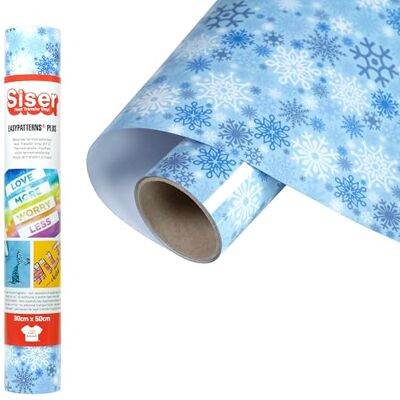 SISER Easypatterns Plus Snowflakes, 30 cm x 0,5 m, vinilo termotransferible termoadhesivo para la personalización de ropa, accesorios y tejidos de decoración, material para manualidades creativas SISER Easypatterns Plus Snowflakes, 30 cm x 0,5 m, vinilo termotransferible termoadhesivo para la personalización de ropa, accesorios y tejidos de decoración, material para manualidades creativas